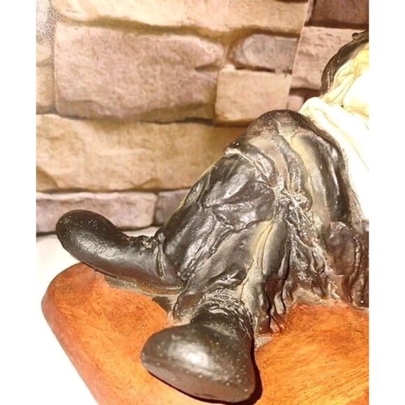 Large Vintage Emmett Kelly Sad Hobo Clown Chalkware Statue Heavy Signed "LEZA" - Picture 3 of 8